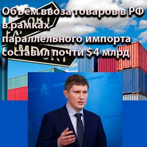 Объём ввоза товаров в РФ в рамках параллельного импорта составил почти $4 млрд