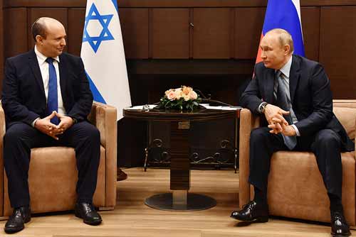 Премьер Израиля и Путин обсудили положение израильтян на Украине