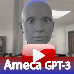 Видео. Гуманоид Ameca научился общаться с людьми благодаря GPT-3