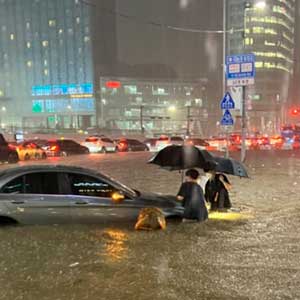 Сильнейший ливень и наводнение в Сеуле