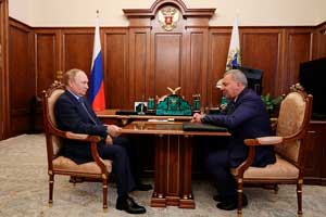 Президент России провёл рабочую встречу с главой Роскосмоса Борисовым