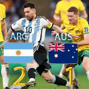 Сборная Аргентины в матче 1/8 финала обыграла команду Австралии